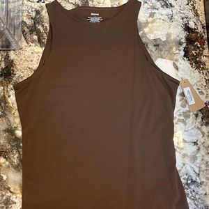 NWT SKIMS Fits Everybody High Neck Body Suit. Color: Cocoa Size L. Authentic.